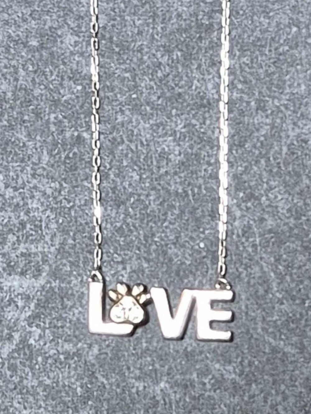 STERLING SILVER PAW LOVE NECKLACE